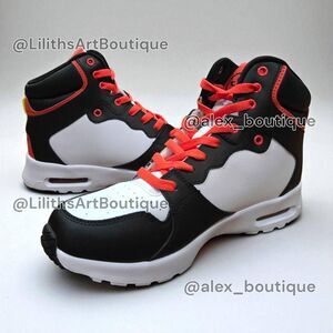 Zumba Air Classic High Top Black Red-Orange Unisex Sneakers (F005) Size 9